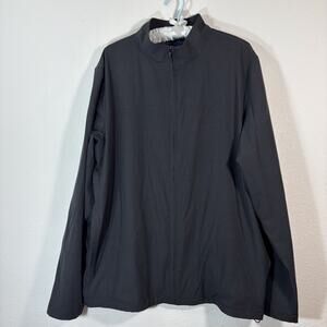 Travis Mathew Performance Jacket Black Stretch Golf Floral Liner Men's Size L